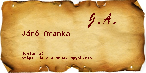 Járó Aranka névjegykártya